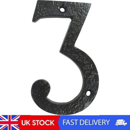 Cast iron house number - cast,