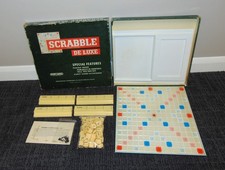 Scrabble Deluxe De Luxe Special Features Rotating - Spear's Games Tiles Complete