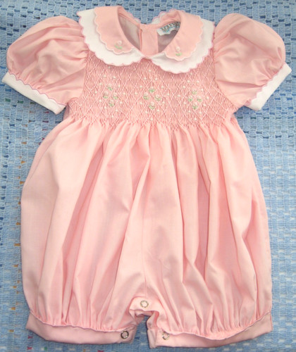 Smocked bubble romper mafrat - smocked,