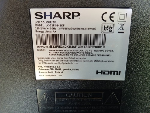 Sharp inch black good - sharp, 32