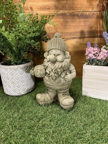 Stone garden gnome - garden, footballer