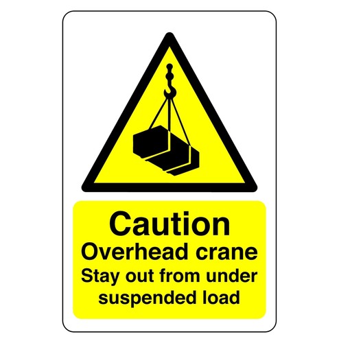 Overhead crane stay out sign - crane,