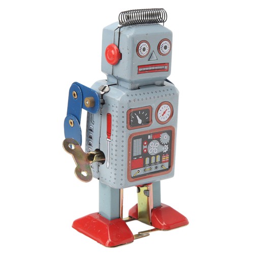 Wind vintage robot toys - up,