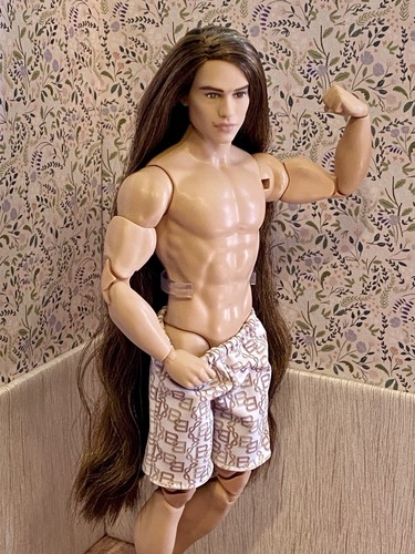 Man reroot ooak barbie ken - reroot,