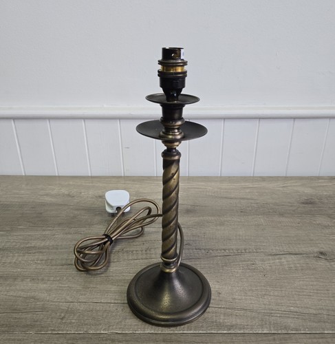 Vintage brass table lamp - table,