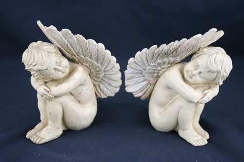 Pair angel cherub statues - pair(2),