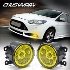 LED Yellow Pair Front Fog Lamp Light For Ford C-Max Fiesta Focus Transit Connect