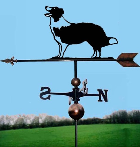 Border collie dog weathervane - border,