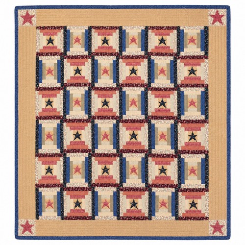 Americana star patchwork - star, quilt