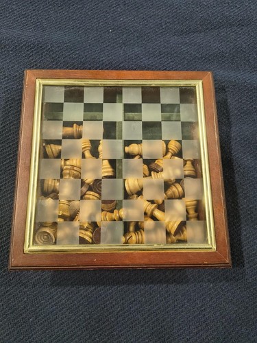 Glass chess set frosted pieces - frosted,