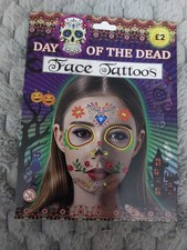 2 Packs Day of The Dead Face