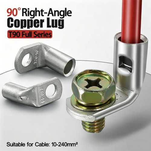Right angled tinned copper - 90°right,