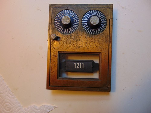 Antique brass post office - brass, box