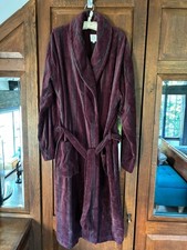 John Lewis men's 100% cotton velour dressing gown robe, brand new, size L