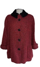 IDYLLIC VINTAGE COAT RED-BLACK
