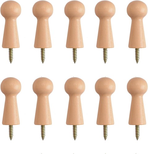 10pcs wooden hooks shaker - wooden,