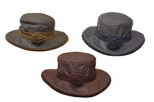 Walker & Hawkes Ladies Wax Windsor Rose Hat Wide Brim With Flower - 100% Cotton