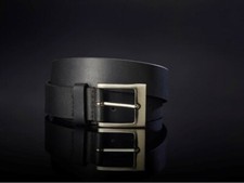 Mens Leather Belt Trousers Jeans Real 100% Full Grain Black Brown S-XXL NEW