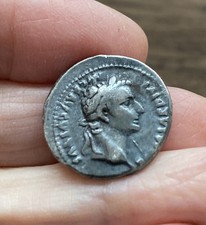 ROMAN. TIBERIUS (14-37 A.D). SILVER DENARIUS. ‘TRIBUTE PENNY’ OF THE BIBLE.