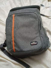 Grey Thermal Backpack With Orange Trim In Reasonable Condition 3 Compartments