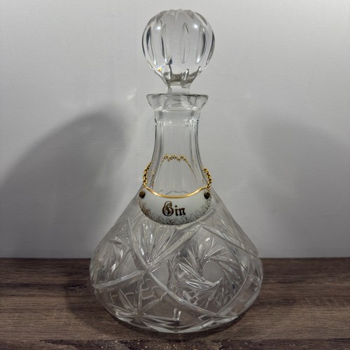 Antique cut crystal ship - cut,