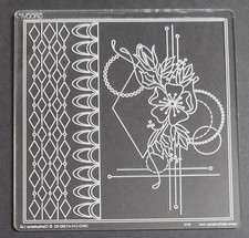 Groovi Tina's Christmas Rose A5 Square Embossing Plate Clarity Pergamano