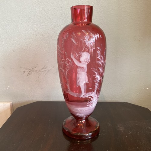Antique mary gregory cranberry - antique,
