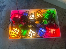 Vintage Ring 1980s Multicoloured Coronet Christmas Party Outdoor Lantern Lights