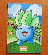 Oddish Pokémon Fantasy PSC Sketch Card by Bodmar Full Art AR Rare