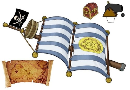 Pirate ship sail - ship, set