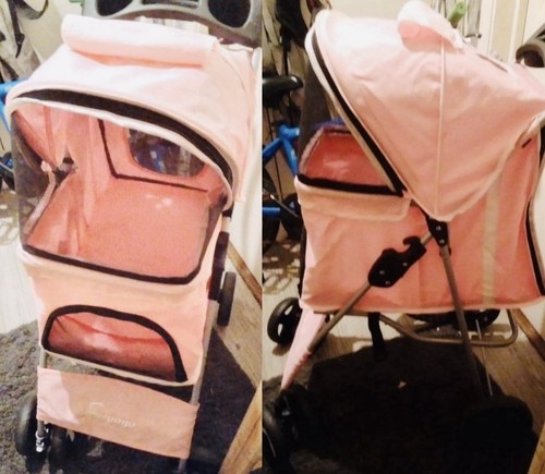 Pink dog cat pram - pink, /