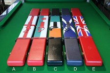Peradon Flag Range Snooker/Pool Cue Case, Real Leather & Suede, Chesworth Cues