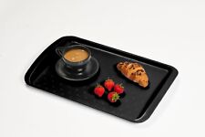 Rectangle Plastic Serving Tray Durable Non Slip Buffet Food Tea Party Glass Tray