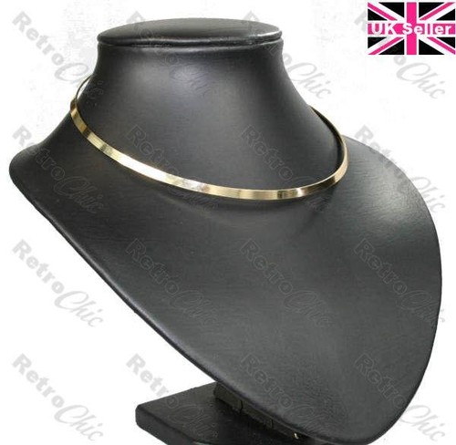 Thin mirrored collar necklace - thin,