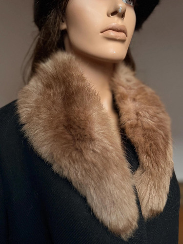 Vintage fur collar - fur, beige