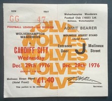 Wolves v Cardiff Ticket