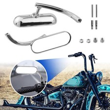 Pair Chrome Oval Motorcycle