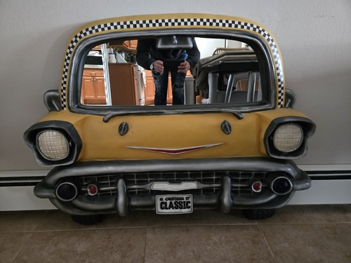 Yellow taxi wall - wall, mirror
