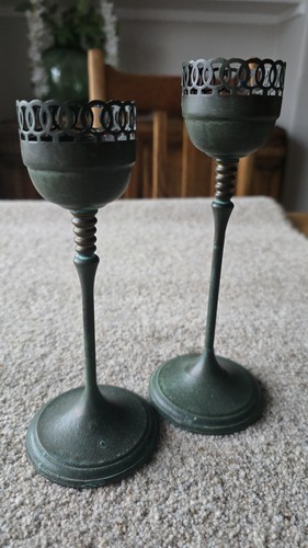 Pair vintage brass - of,