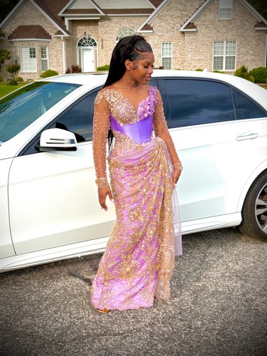 Nigerian bridal dress - bridal, purple