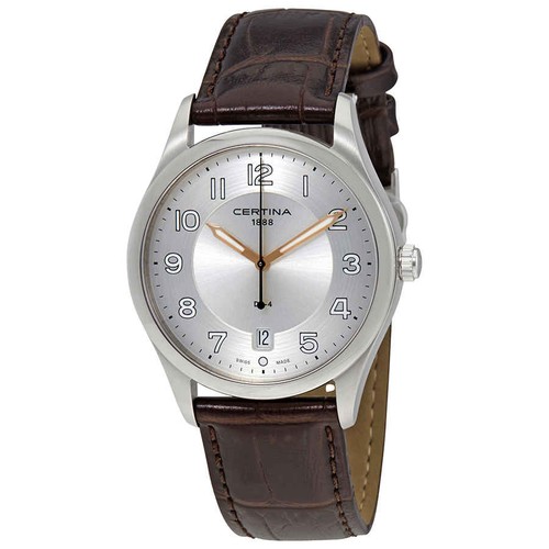 Certina silver dial black - dial,