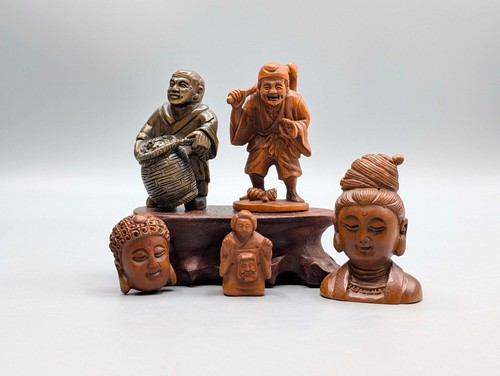 Japanese boxwood carved - japanese, 5