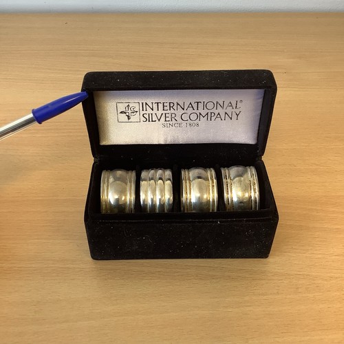 Silver plated napkin rings - plated,