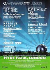 MASSIVE ATTACK STROKES Wireless Fest 2006 UK magazine ADVERT / mini Poster 11x8"