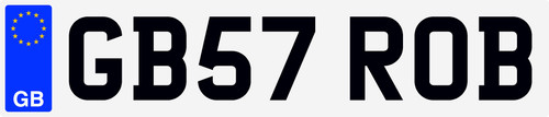 Gb57 rob car - car, plate