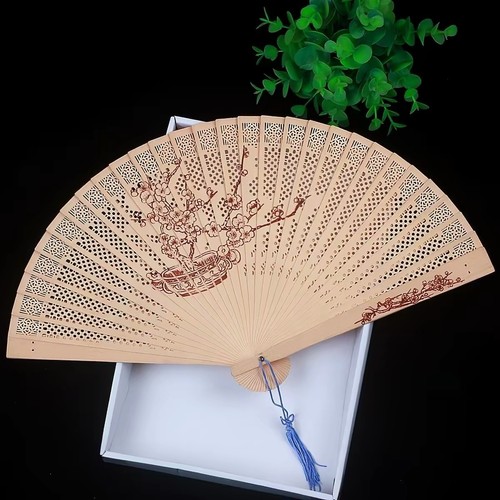 Handmade wooden folding - handmade, fan