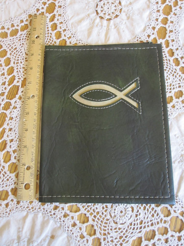 Vintage embossed leather book - vintage,