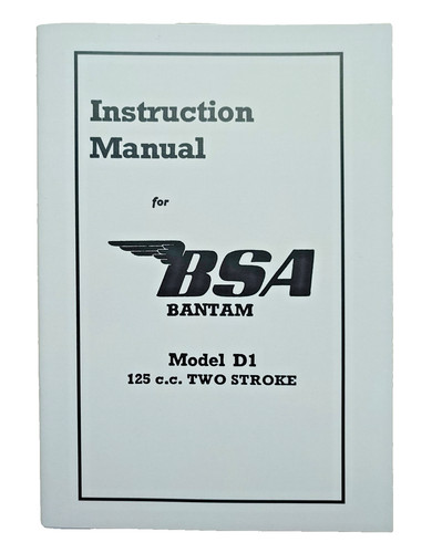 Bsa bantam instruction - bsa,