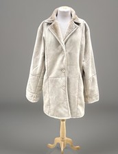 Gabriella Vicenza Coat Womens Size UK 16/18 Faux Suede with Fake Fur Lining