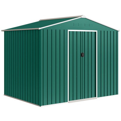 6ft galvanised steel shed - galvanised,